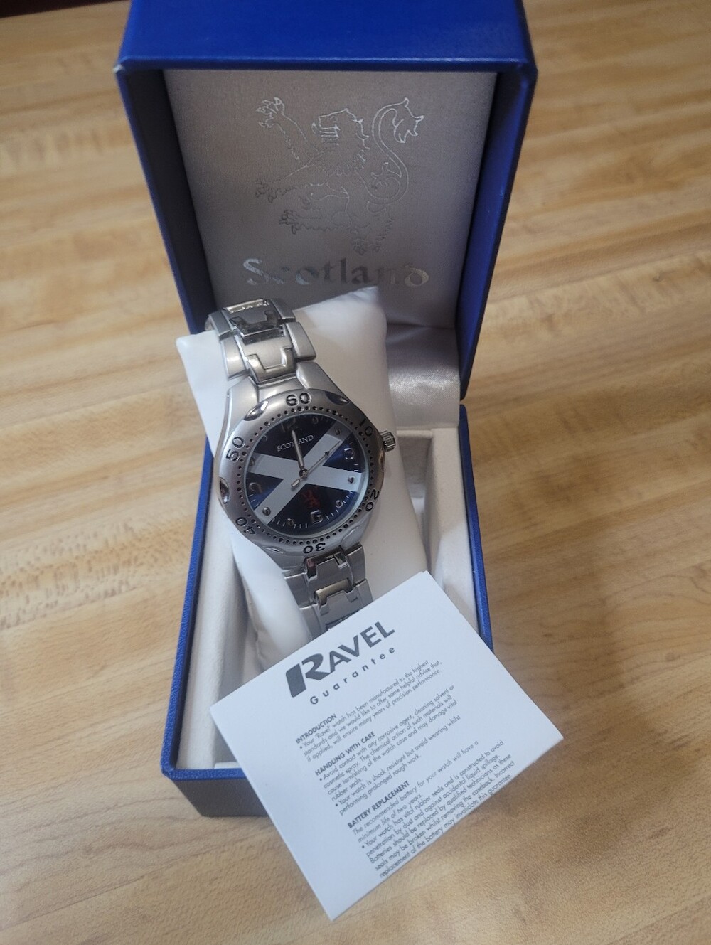 Boxx Mens Analogue Scotland Scottish Flag Metal Bracelet Strap Casual Watch